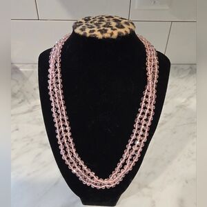 Willow May Blush Pink 60" Layering Bead Necklace
